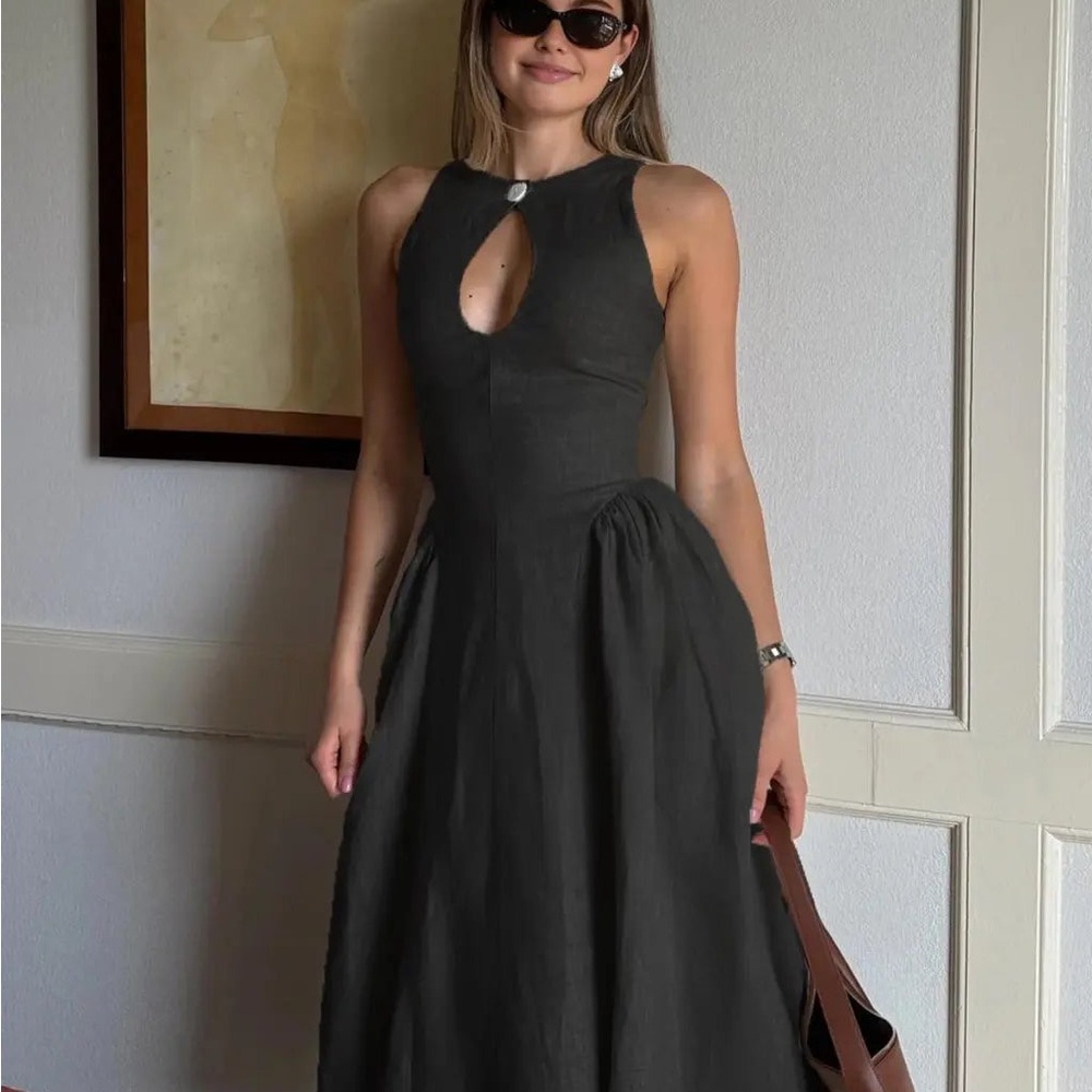 NWT Dianara Sarah Linen Midi Dress